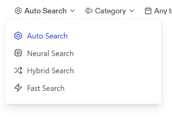 exa search mode